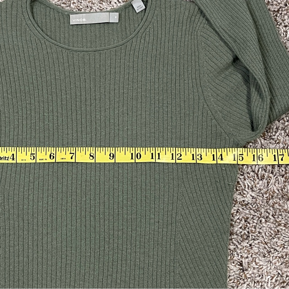 Vince Olive Ribbed Knit Top - Picture 5 of 8